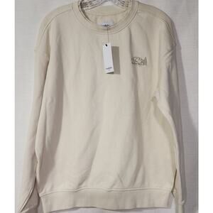 Cream colored Sweater embroidered Mountain Goodfellow & co men's medium